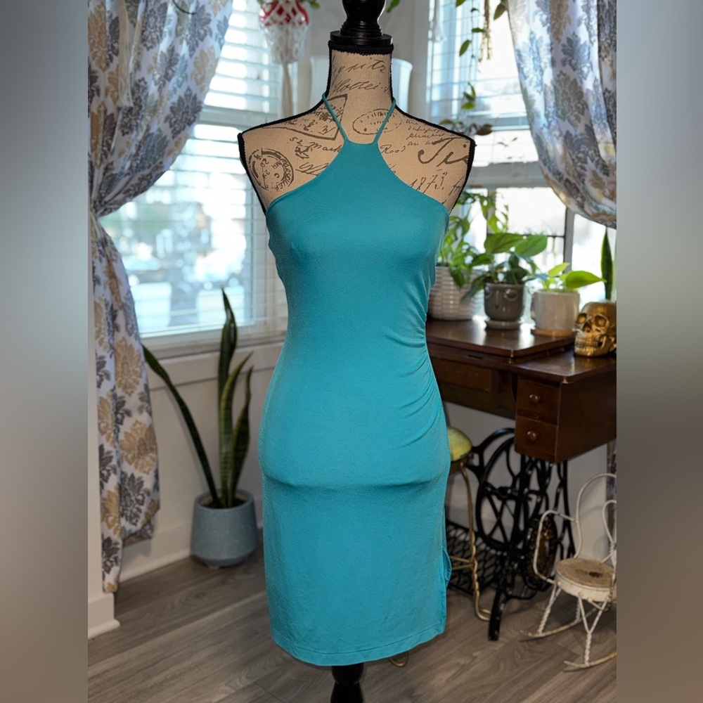 VINTAGE BCBGMaxAzria 90s/00s y2k halter dress